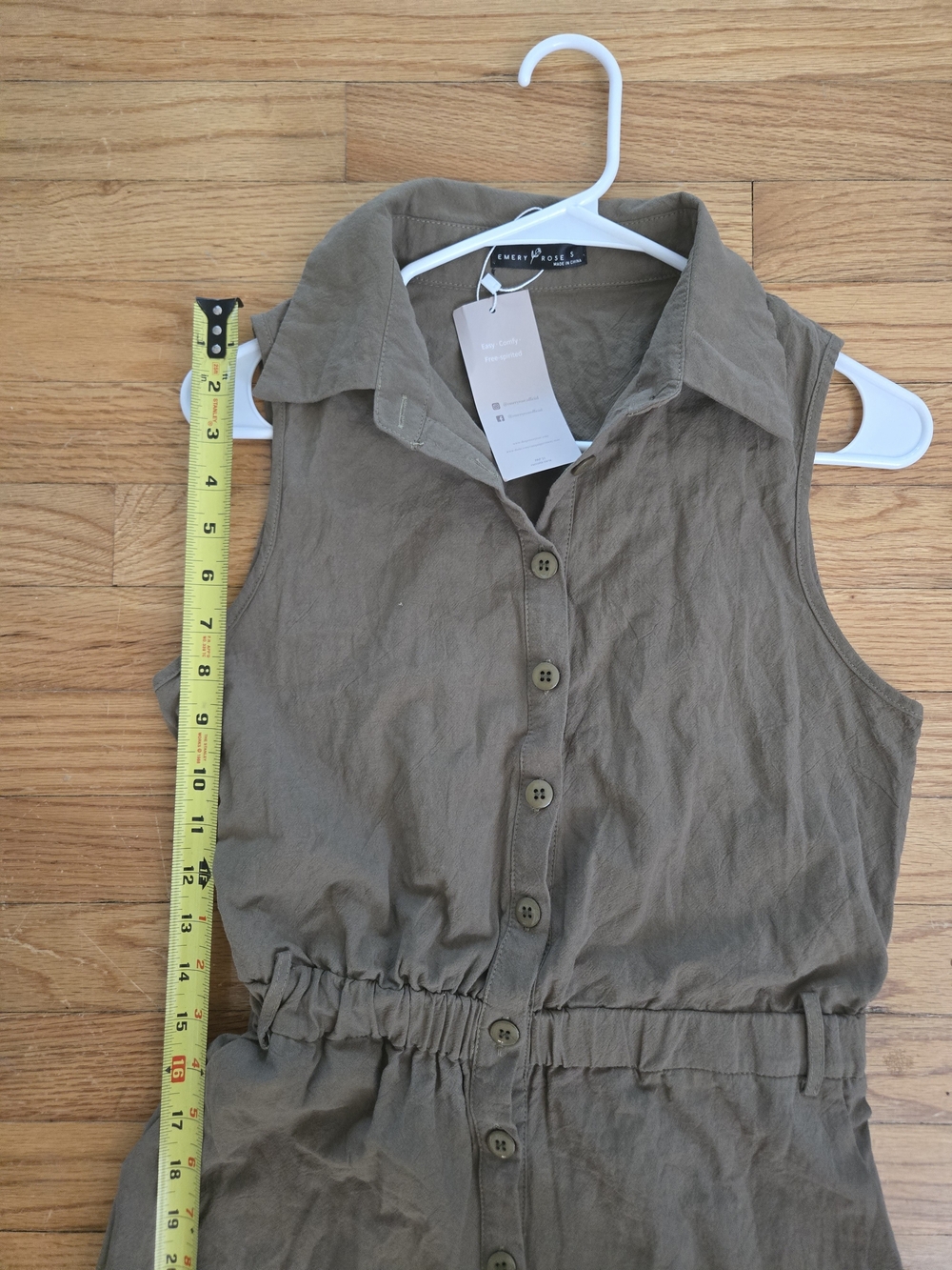 Sleeveless Straight Leg Jumpsuit in Olive Brown_186